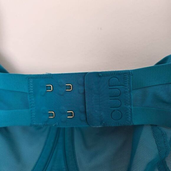 Cuup Bra Women's 36D Blue Sheer Non Padded Underwired Adjustable Strap Stretch T - Picture 7 of 8